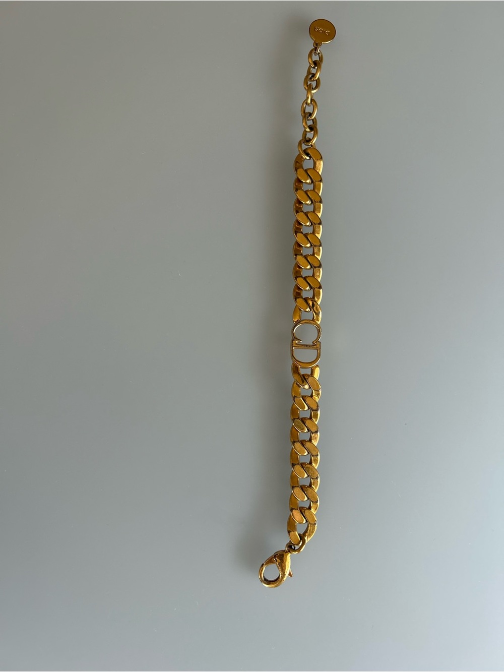 Gold Chain Link Bracelet - Christian Dior